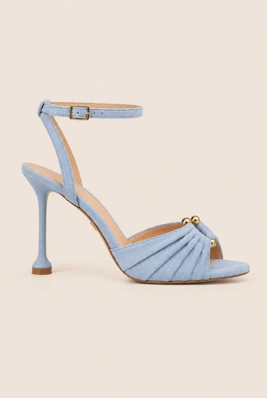 Avialle – sandales bleues à talon aiguille avec finition stable