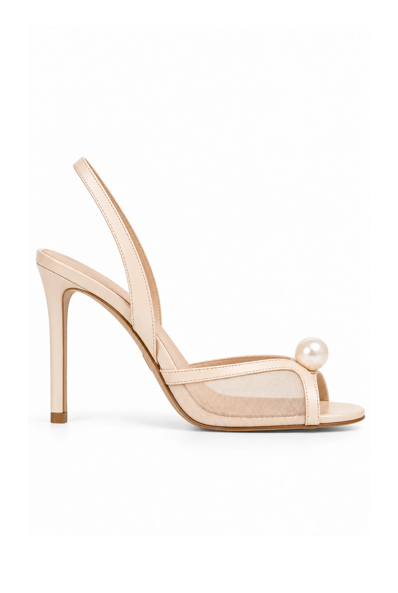Lumiere – sandales beige clair avec perle décorative